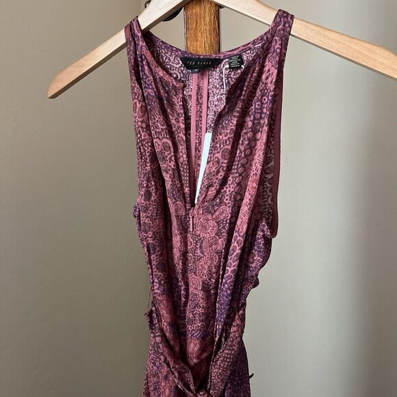 Ted Baker || Odesia Wrap Playsuit Keyhole Romper Sleeveless TB 1 US 4 - Picture 4 of 11